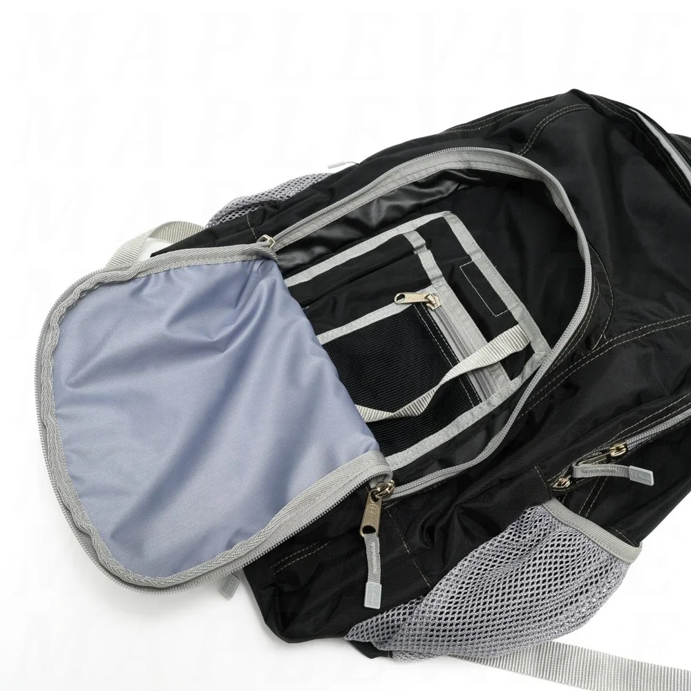 LL Bean Deluxe Bookpack IV Laptop Backpack Bag Black w/ Reflective Stripe 32L